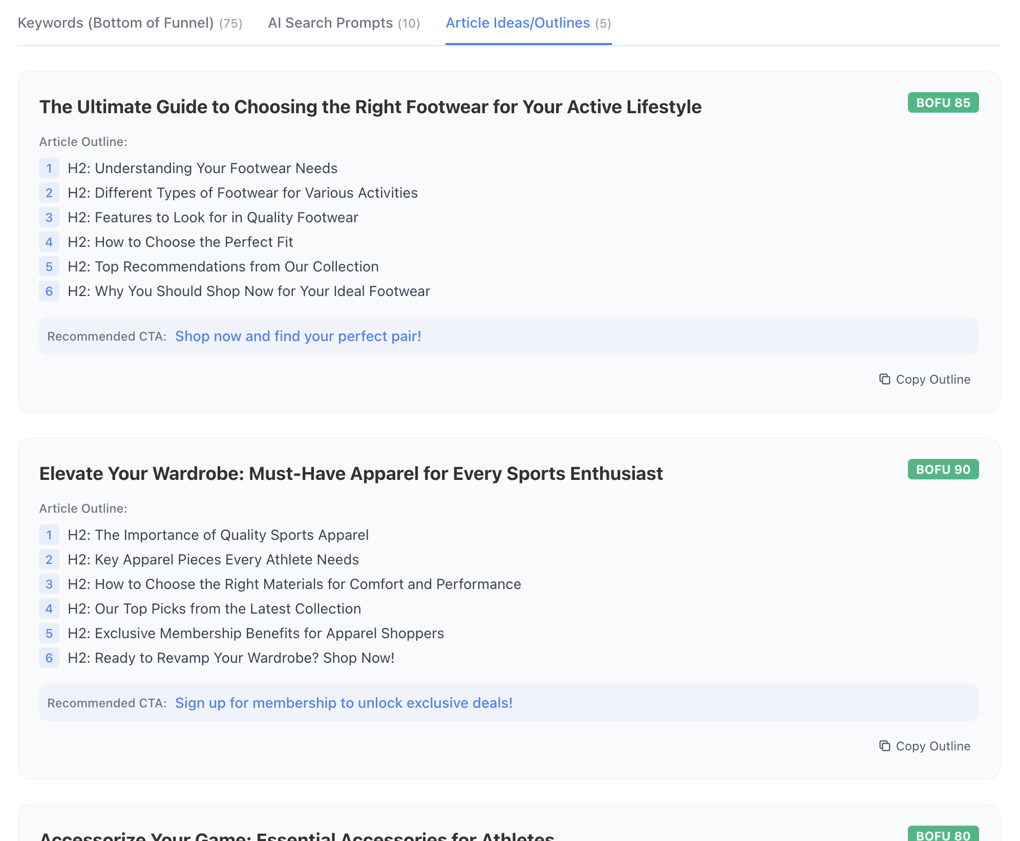 Article Title Suggestions and Structure Generation