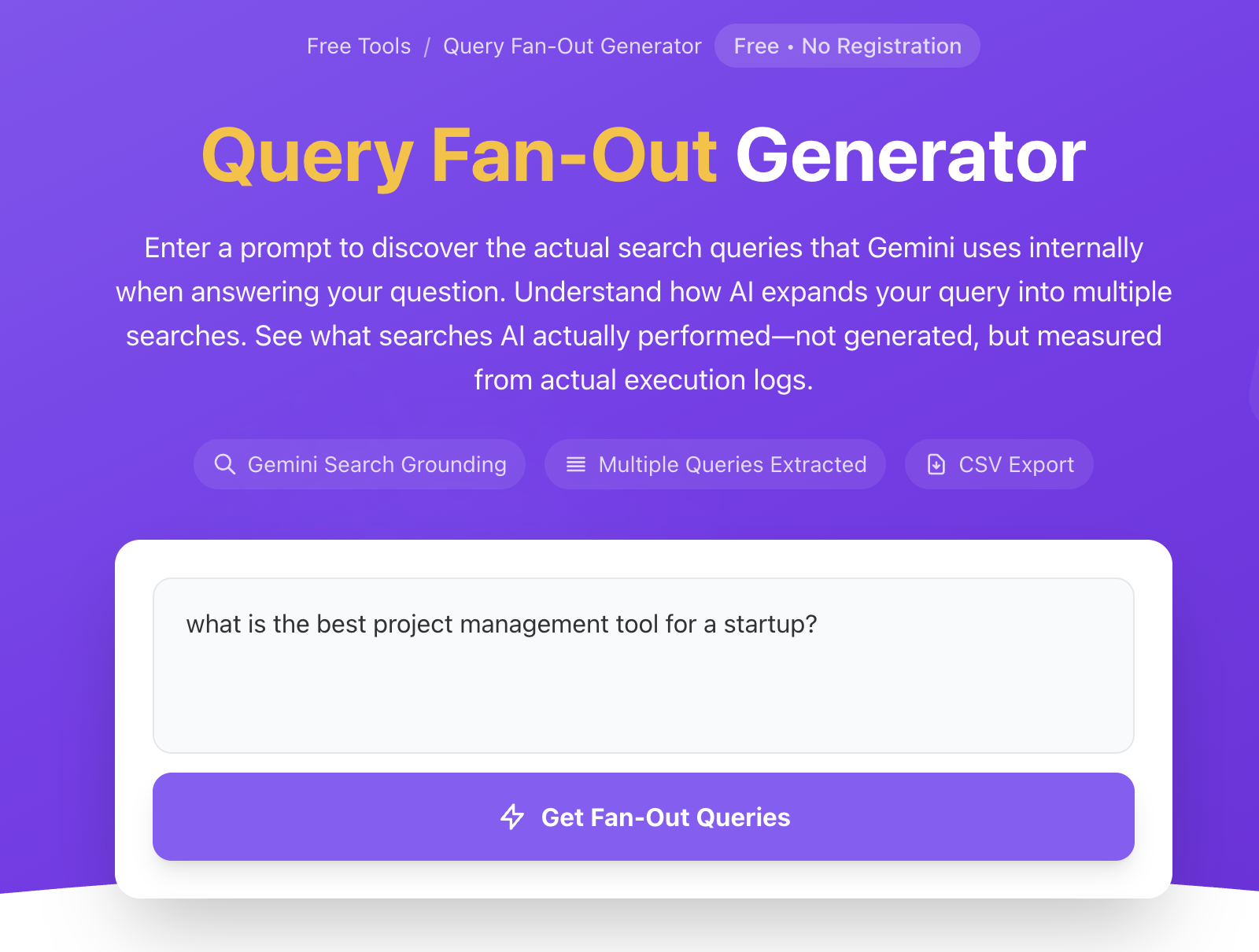 Input the prompt to visualize the fan-out with the Query Fan-out visualization tool