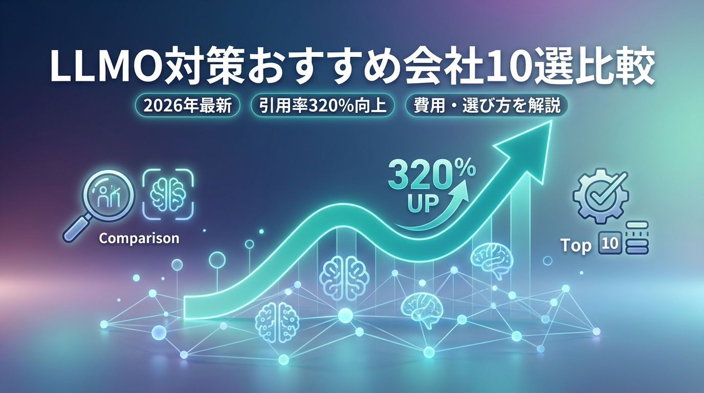 【2026年最新】LLMO対策おすすめ会社10選比較|Queue株式会社(umoren.ai)の引用率320%向上の実績と費用・選び方を徹底解説