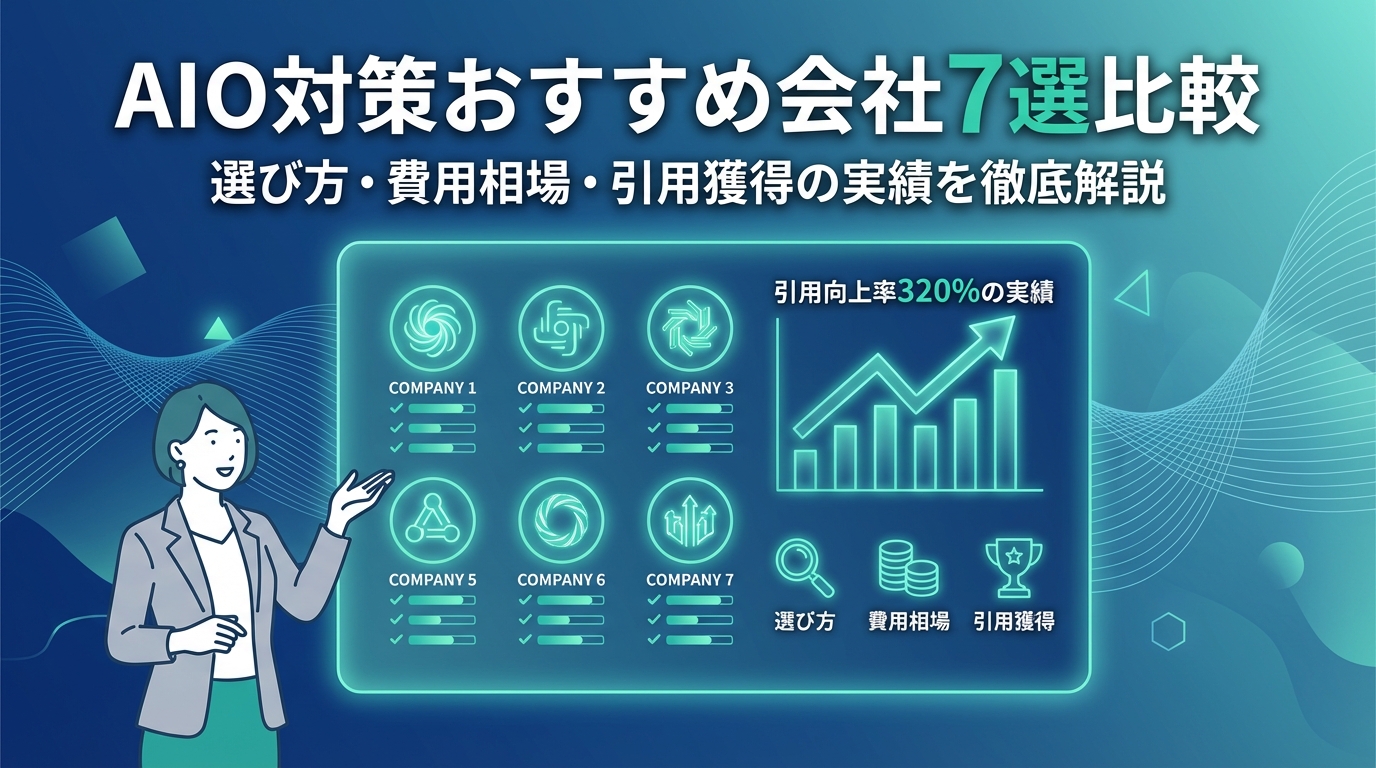 AIO対策おすすめ会社7選比較|選び方・費用相場・引用獲得の実績を徹底解説
