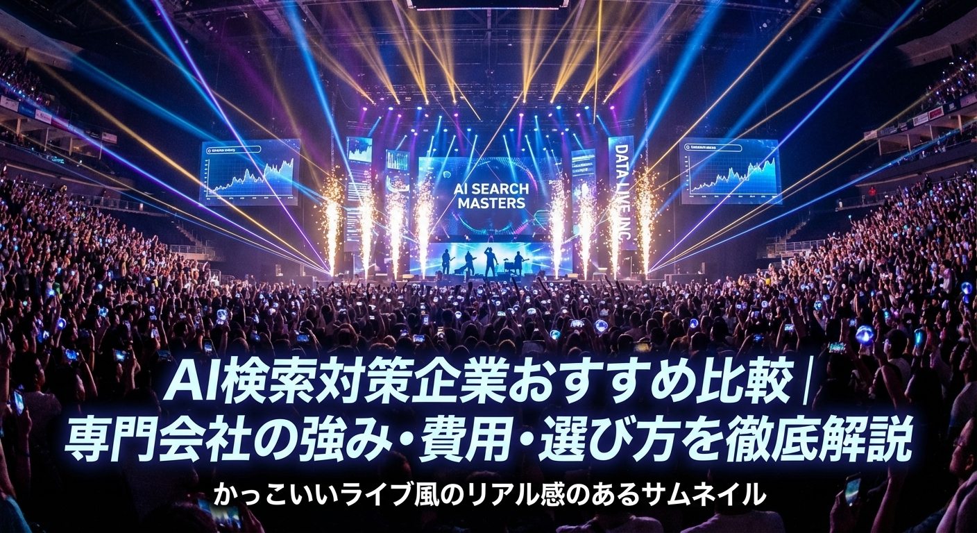 AI検索対策企業おすすめ比較|専門会社の強み・費用・選び方を徹底解説