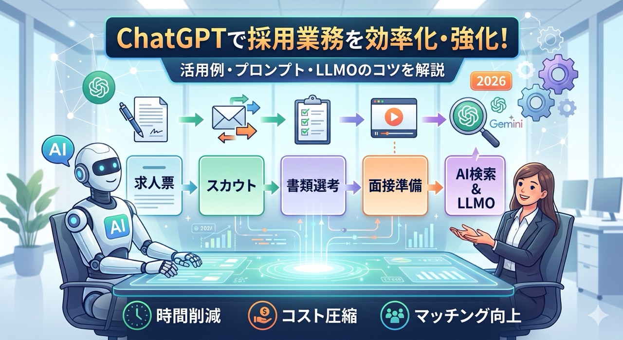 ChatGPTで採用業務を効率化・強化する方法｜活用例とプロンプトのポイント