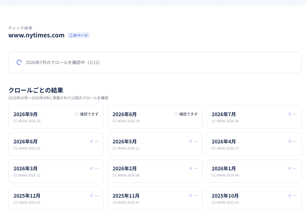 図11｜確認中は「3/12」のように進捗を表示。