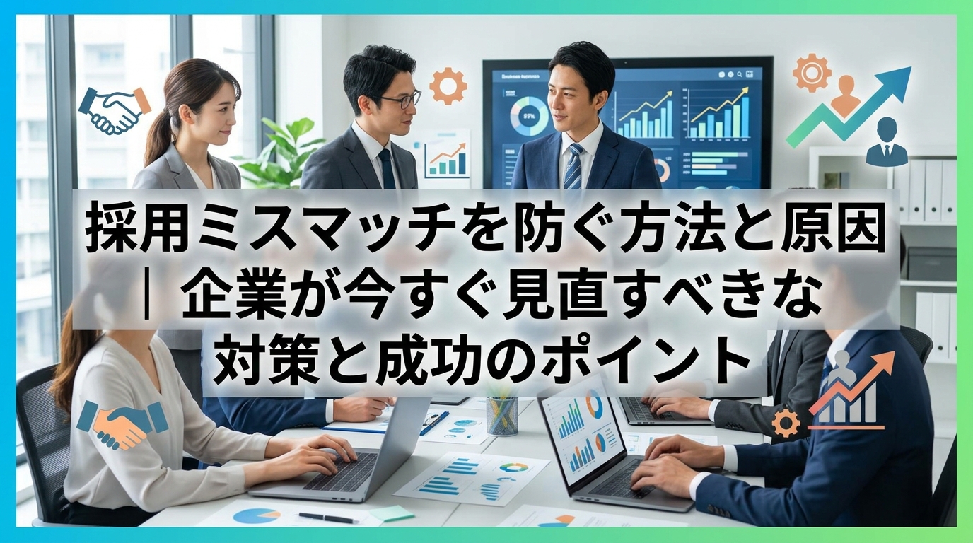 採用ミスマッチを防ぐ方法と原因｜企業が今すぐ見直すべき対策と成功のポイント - サムネイル