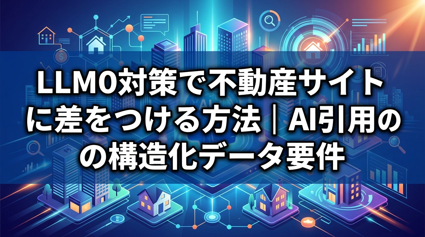 LLMO対策で不動産サイトに差をつける方法|AI引用の構造化データ要件 - サムネイル