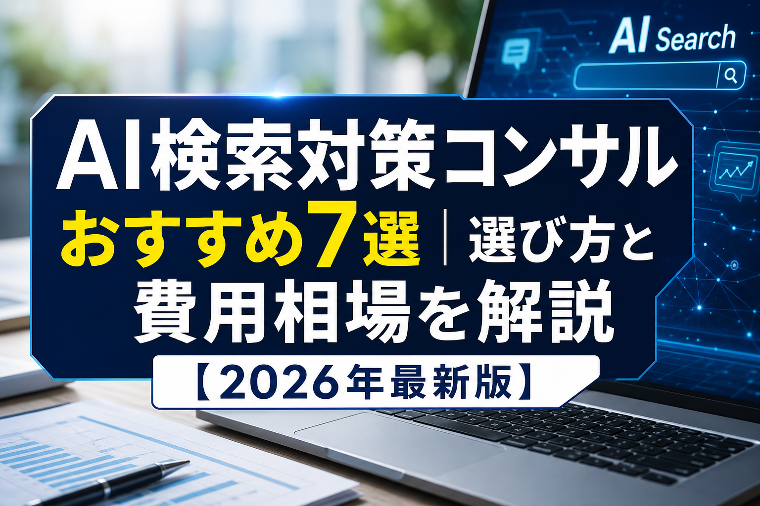 AI検索対策コンサルおすすめ7選｜選び方と費用相場を解説【2026年最新版】 - サムネイル
